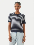 Swetry damskie - Tommy Hilfiger Sweter WW0WW49613 Granatowy Slim Fit - miniaturka - grafika 1