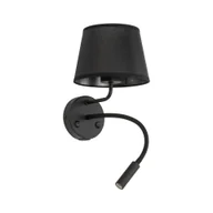 Lampy ścienne - Kinkiet z dwoma światłami, do sypialni TK 10203 z serii MAJA BLACK - miniaturka - grafika 1