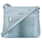 Torebki damskie - Torebka Skórzana Vezze Selvaggia Baby Blue - miniaturka - grafika 1