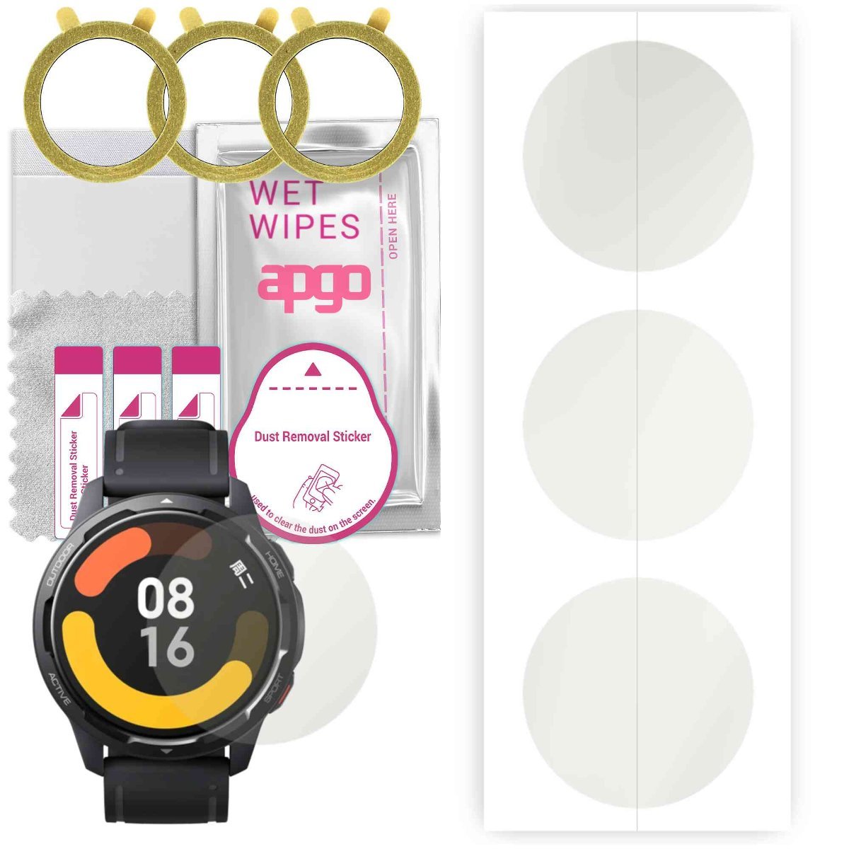 3x Folia hydrożelowa MATOWA do Xiaomi Watch Color 2 - apgo Smartwatch Hydrogel MATTE Protection Ochrona na ekran smartwatcha