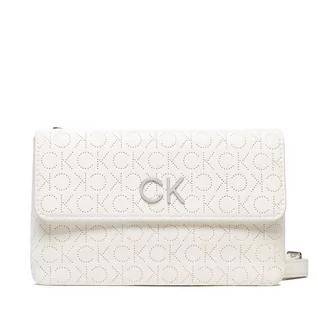 Torebki damskie - Calvin Klein Torebka Re-Lock Dbl Crossbody Bag Perf K60K609399 White YAF - grafika 1