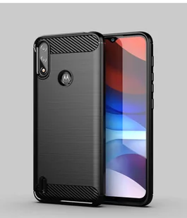 Carbon Case elastyczne etui pokrowiec Motorola Moto E7i Power czarny - Etui i futerały do telefonów - miniaturka - grafika 6