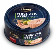 Konserwy i dania rybne - Lisner Tuńczyk stek z kroplą oliwy z oliwek 120 g - miniaturka - grafika 1