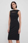 Sukienki - Calvin Klein sukienka kolor czarny mini prosta - miniaturka - grafika 1