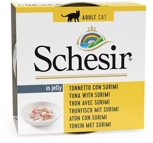 Korzystny zestaw Schesir w galarecie, 12 x 85 g - Tuńczyk z surimi - Mokra karma dla kotów - miniaturka - grafika 1
