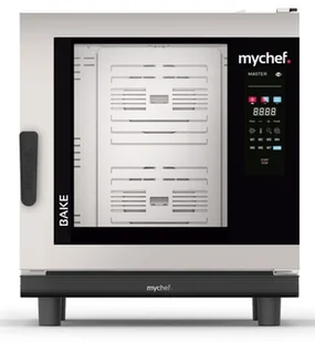 Piec konwekcyjno-parowy elektryczny piekarniczo-cukierniczy automatyczny system myjący 6x600x400 12,6 kW 400 V Mychef BAKE MASTER 6E Resto Quality - Piece, kotły  i płyty grzejne gastronomiczne - miniaturka - grafika 1