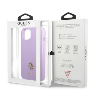 Guess GUHCP13SPS4MU iPhone 13 mini 5,4" purpurowy/purple hardcase Saffiano 4G Small Metal Logo - Etui i futerały do telefonów - miniaturka - grafika 8