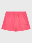 Spodenki damskie - Guess Szorty materiałowe J3GD02 KA6R3 Różowy Regular Fit - miniaturka - grafika 1