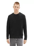 Swetry męskie - TOM TAILOR Denim sweter męski, 2999 - Black, XL - miniaturka - grafika 1