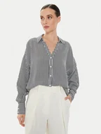 Koszule damskie - Vero Moda Koszula Bumpy 10311681 Czarny Oversize - miniaturka - grafika 1