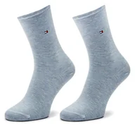 Skarpetki damskie - Zestaw 2 par wysokich skarpet damskich Tommy Hilfiger 371221106 Niebieski - miniaturka - grafika 1
