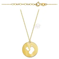 Naszyjniki - Naszyjnik złoty Au 585 celebrytka - miniaturka - grafika 1