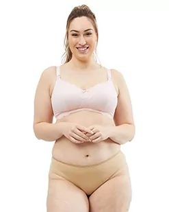 Cake Maternity Biustonosz do karmienia bez fiszbin, biustonosz ciążowy z miękkimi miseczkami, 42F UK/42G US, różowy, róża, 95F - Biustonosze - miniaturka - grafika 1