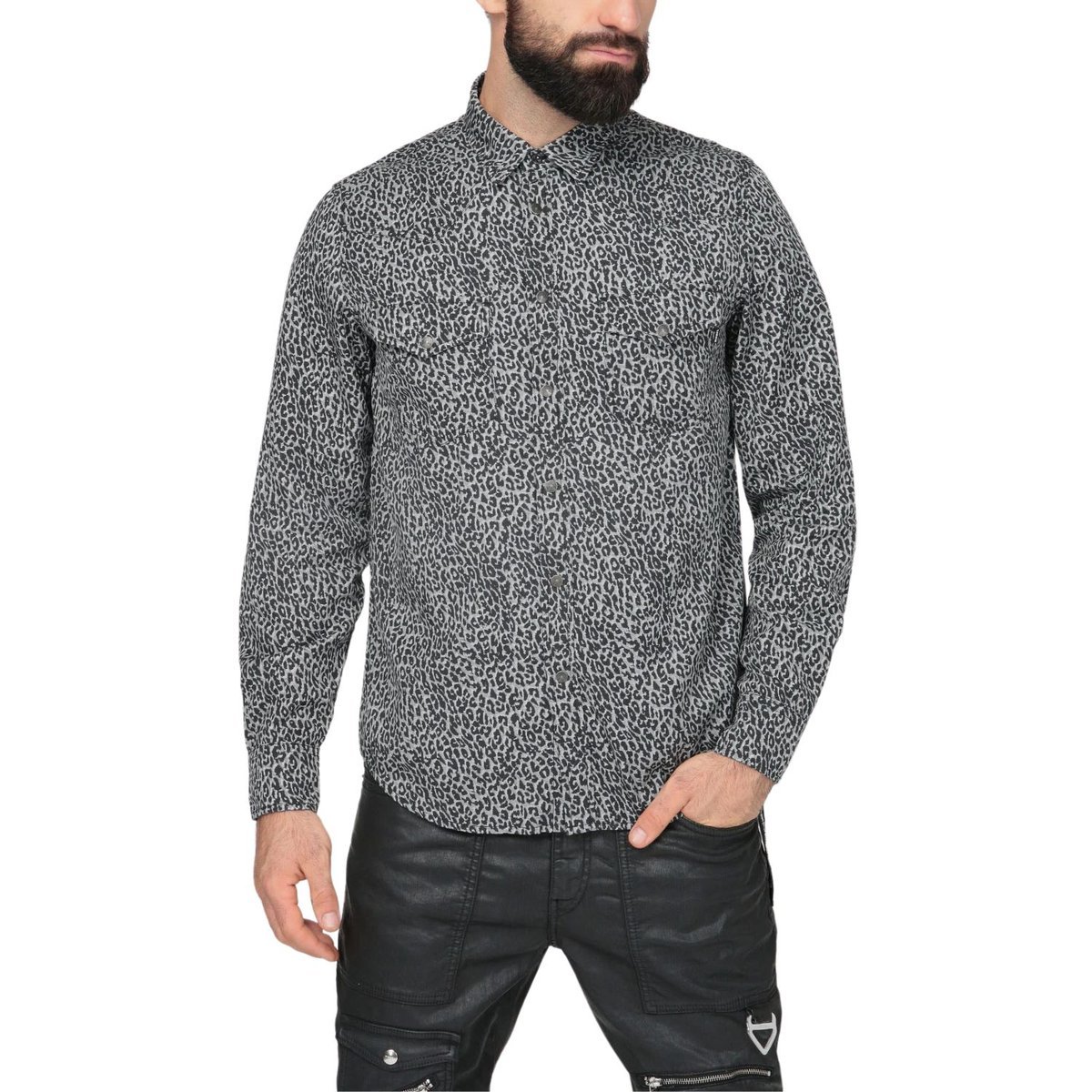 Koszula męska Diesel S-East szara we wzory-L