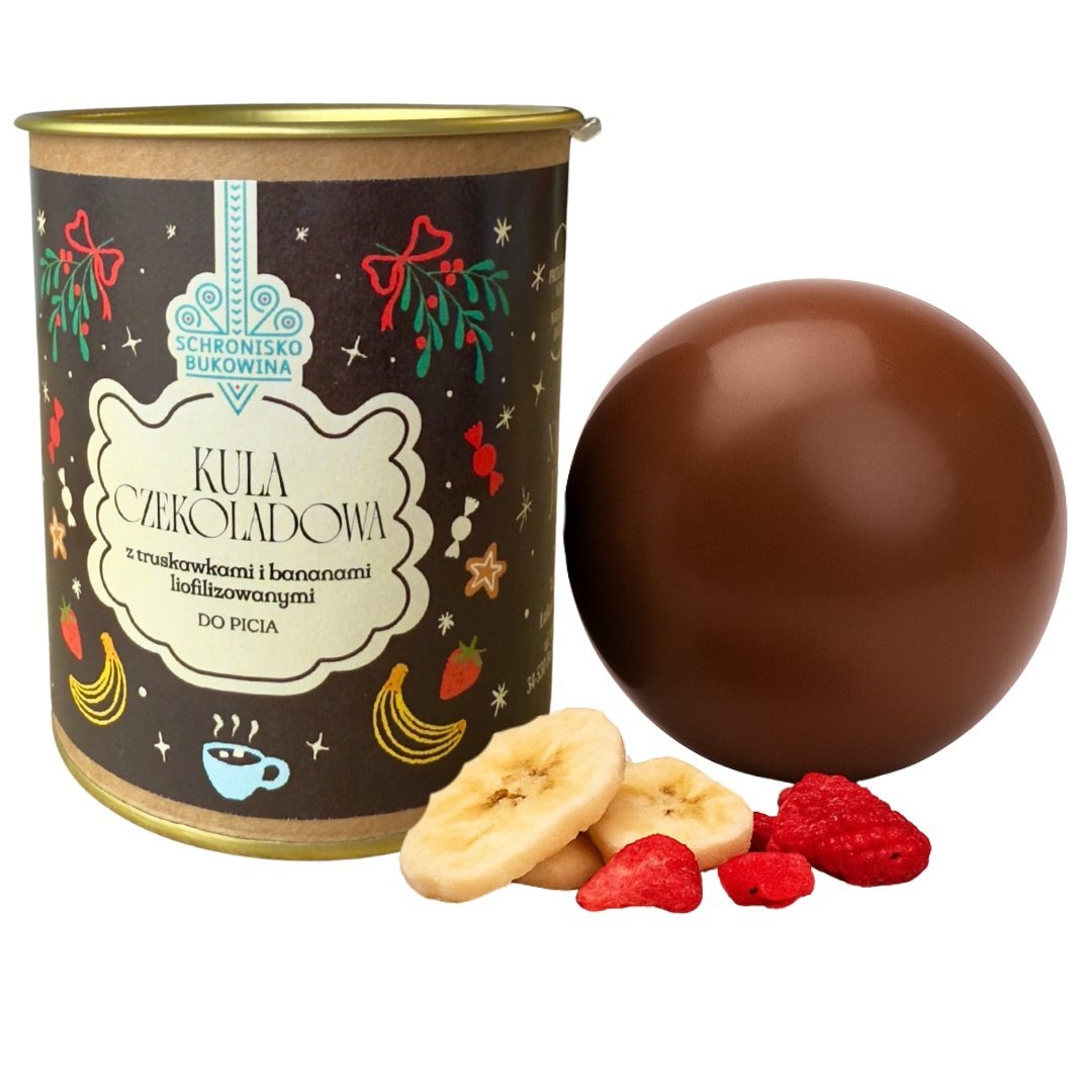 Kula czekoladowa z bananami i truskawami 45g - Schronisko Bukowina