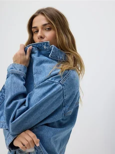 Reserved - Jeansowa koszula z kieszeniami - niebieski - Moda i Uroda OUTLET - miniaturka - grafika 1