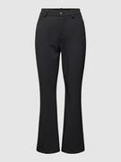 Spodnie damskie - Spodnie materiałowe z rozkloszowaną nogawką model ‘AIDA KICK’ - miniaturka - grafika 1