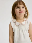 Bluzki dla niemowląt - Reserved - Bluzka z ozdobnym kołnierzykiem - złamana biel - miniaturka - grafika 1