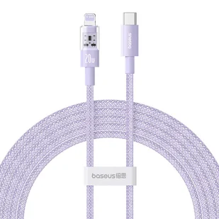 Kabel Baseus Gem USB C-IP 20W 2m (fioletowy) - Kable USB - miniaturka - grafika 1