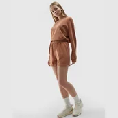 Spodenki damskie - Spodenki 4F 4FWSS24TSHOF324 81S brązowy XXL - miniaturka - grafika 1