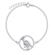Biżuteria dla dzieci - Dinozaur Parasaurolophus Bransoletka srebro - MEJK Jewellery - miniaturka - grafika 1
