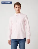 Koszule męskie - Męska Koszula Wrangler Ls 1 Pkt Button Down Silver Pink W5A3Bmxtu-Xl - miniaturka - grafika 1
