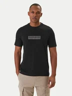 Koszulki męskie - Napapijri T-Shirt S-Box Logo NP0A4IFL Czarny Regular Fit - miniaturka - grafika 1