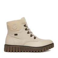 Botki damskie - Trzewiki Rieker CEO-Y3433-60 Beżowy - miniaturka - grafika 1