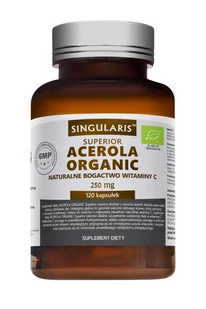 Organic ACTIVEPHARM LABS SP. Z O.O. SP.K. Singularis Superior Acerola naturalne bogactwo witaminy C 250mg 120 kapsułek 3246221 - Witaminy i minerały - miniaturka - grafika 1