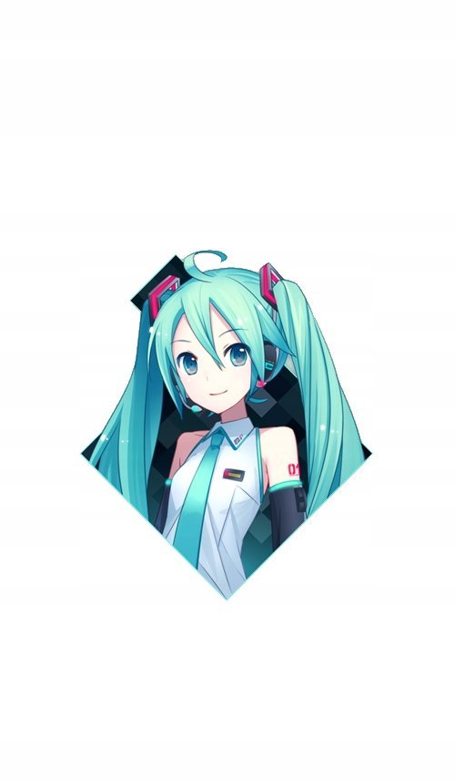 Naklejka Uv Wypukła Ozdobna DTF UV Aplikacja Hatsune Miku
