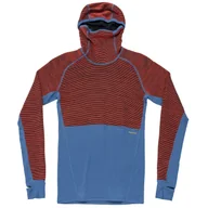 Bluzy sportowe męskie - Męska bluza Devold Tuvegga Merino Hoodie Man Rozmiar: XL / Kolor: niebieski/czerwony - miniaturka - grafika 1