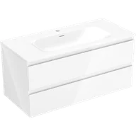 Szafki łazienkowe - Mexen Orio szafka łazienkowa 100 cm z umywalką Vela, 2 szuflady, biała połysk - 91A10-10047-2-BFF00-W23M00 - miniaturka - grafika 1
