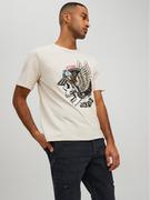 Koszulki męskie - Jack&Jones T-Shirt 12227779 Beżowy Regular Fit - miniaturka - grafika 1