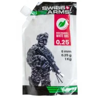 Amunicja i osprzęt ASG - Kulki Cybergun SWISS ARMS Białe BIO 0.25g BBs 1 kg - miniaturka - grafika 1