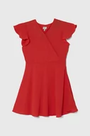 Sukienki i spódniczki dla dziewczynek - Pepe Jeans sukienka dziecięca RACHNA kolor czerwony mini rozkloszowana - miniaturka - grafika 1