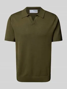 Koszulka polo z dekoltem w serek model ‘TELLER’ - Koszulki męskie - miniaturka - grafika 1