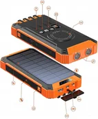 Powerbanki - Powerbank Solarny Indukcja Solar 6x Usb Latarka 2xLED 30000mAh Power Bank - miniaturka - grafika 1