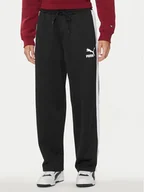 Spodnie sportowe męskie - Puma Spodnie dresowe Iconic T7 625412 Czarny Straight Leg - miniaturka - grafika 1