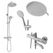 Zestawy prysznicowe - Rea Zestaw Prysznicowy Natryskowy Rea Lungo Chrom Z Termostatem - miniaturka - grafika 1