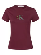 Koszulki i topy damskie - Calvin Klein Jeans - T-shirt damski, czerwony - miniaturka - grafika 1