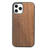 Etui i futerały do telefonów - Bewood Drewniane etui iPhone 12 / 12 Pro FALE MERBAU - miniaturka - grafika 1