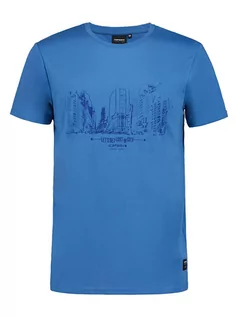 Koszulki sportowe męskie - Icepeak Koszulka funkcyjna "Akeri" w kolorze niebieskim - grafika 1