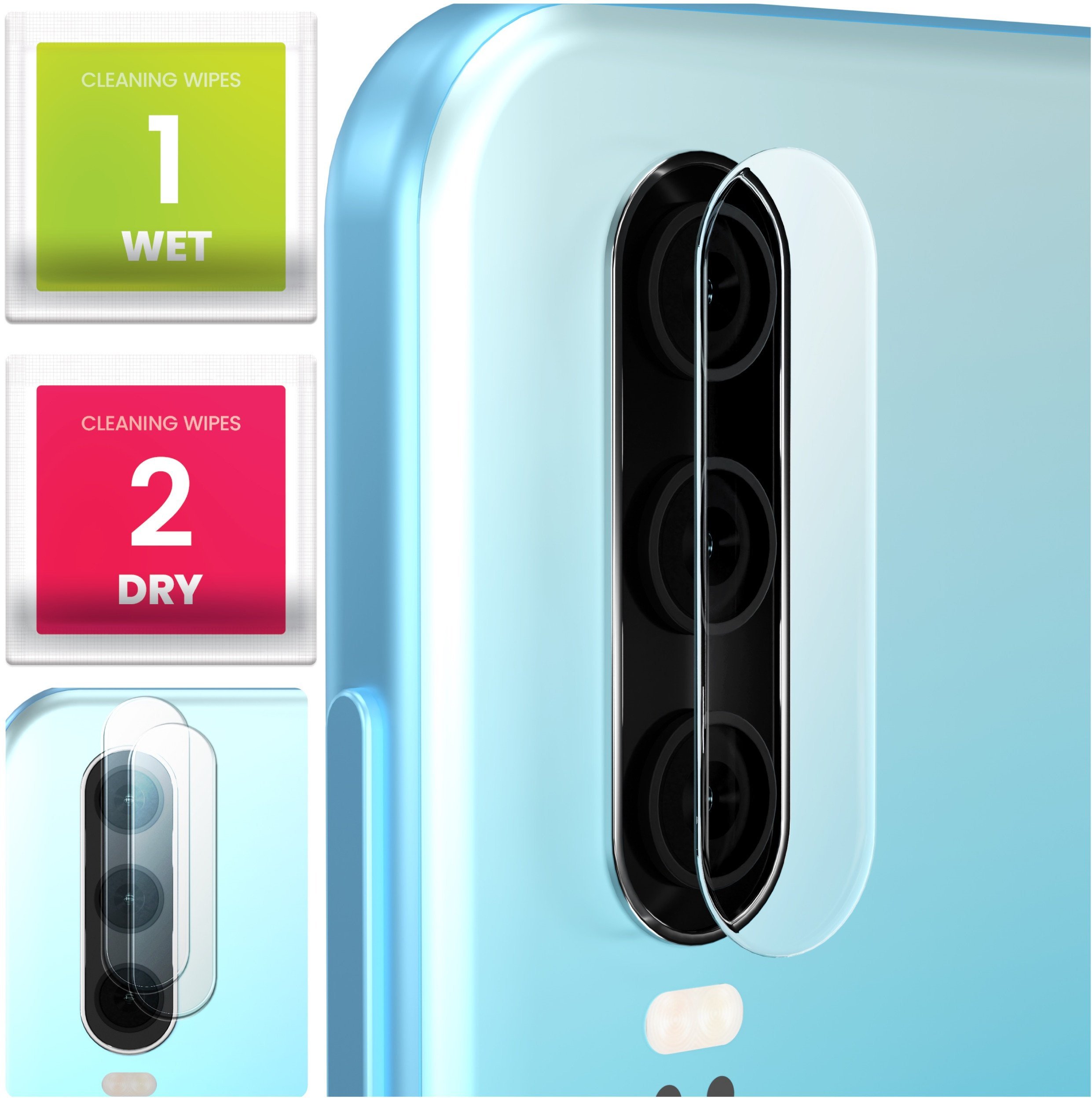 2-PAK Szkło Na Aparat Do Huawei P30 Hartowane, Ochronne, Na Obiektyw, 9H