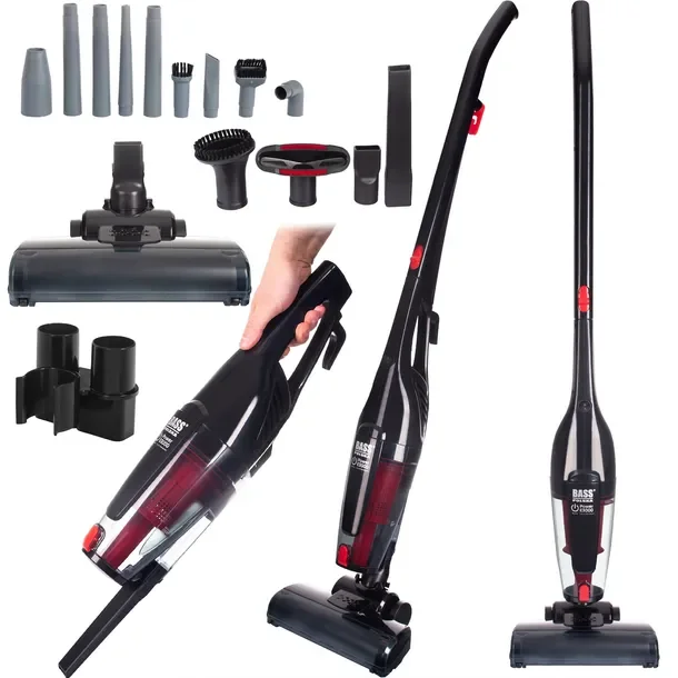 Odkurzacz przewodowy Bass BH 10320B, 1,5 l, filtr HEPA i turboszczotka