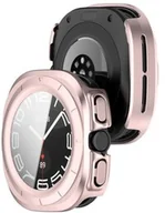 Akcesoria do smartwatchy - Bizon Etui ze szkłem do zegarka Case+Glass Watch do Galaxy Watch Ultra 47 mm, satynowo różowe - miniaturka - grafika 1