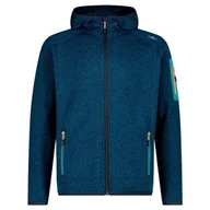 Kurtki męskie - CMP - Męska kurtka Knit-Tech ze stałym kapturem, Bluesteel-Antracyt, 56 - miniaturka - grafika 1