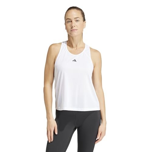 adidas Kobiety Train Essentials Minimal Branding Racerback Tank Top, WHITE, XXL