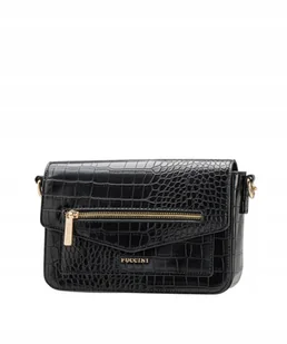 Torebka Damska Listonoszka Crossbody Na Pasku PUCCINI Czarna BK2231186M-1 - Torebki damskie - miniaturka - grafika 1