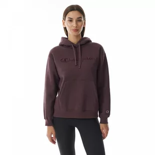 Damska bluza dresowa nierozpinana z kapturem Champion Rochester Hooded Sweatshirt - brązowa - CHAMPION - Bluzy sportowe damskie - miniaturka - grafika 1
