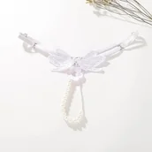 Majtki damskie - Różnokolorowe stringi ozdobne z perełkami - miniaturka - grafika 1